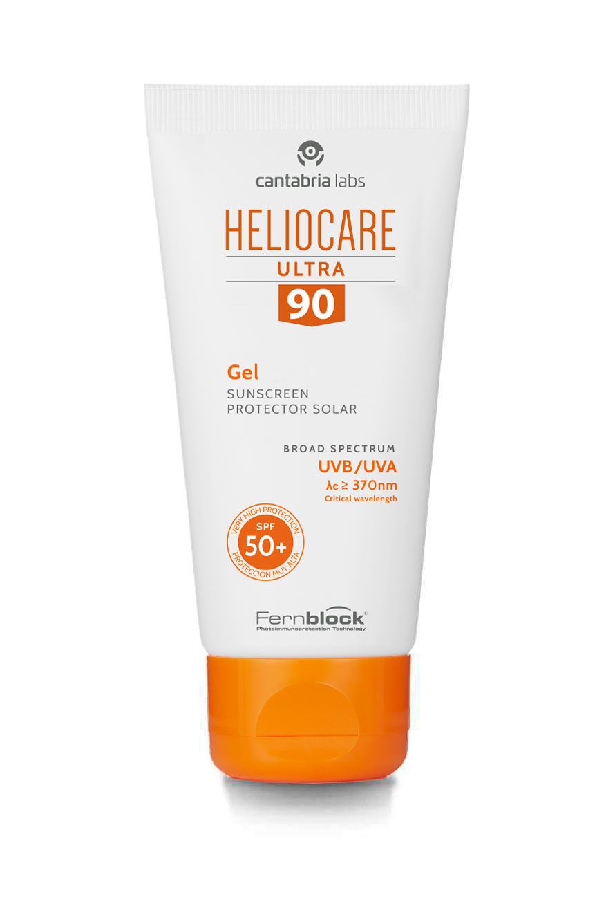 HELIOCARE ULTRA 90 SPF50+ GEL 50 ML Protector solar facial en gel perfecto para todo tipo de piel en especial mixtas y grasas. Posee una alta protección SPF 50+ frente a las radiaciones solares.
